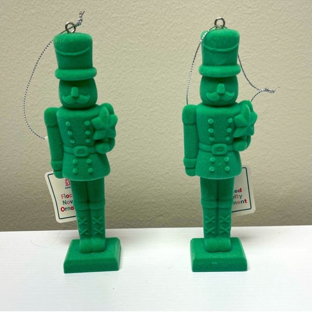 3 for $15 SALE Target Christmas Tree set of 2 Flocked Nutcracker Ornaments